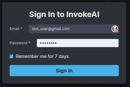 Login Screen